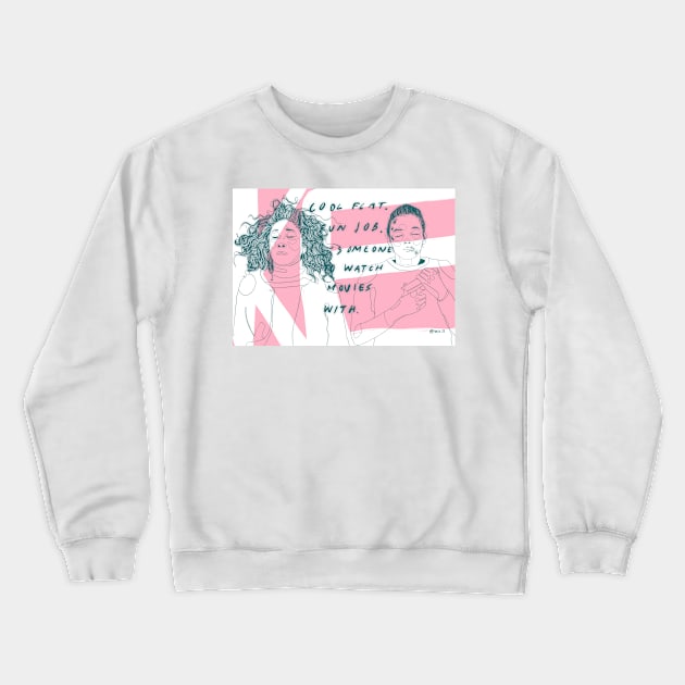 Someone To Watch Movies With - KE - Killing Eve - Villanelle Crewneck Sweatshirt by annijyn